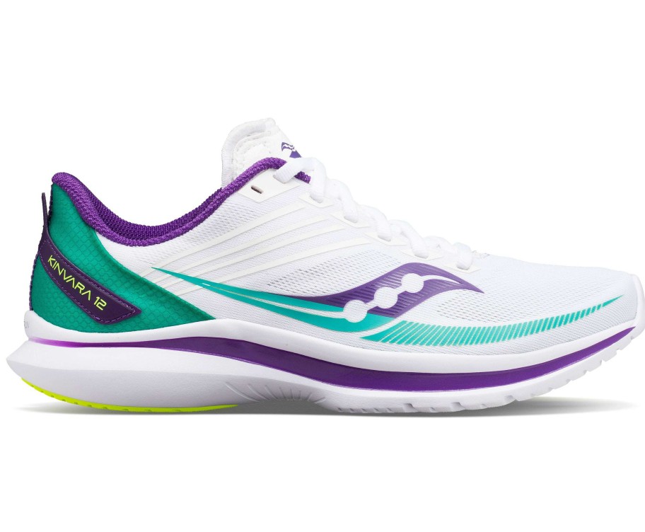 Saucony * | Saucony Women'S Kinvara 12 "Hot Streak" (116 White/Jade)