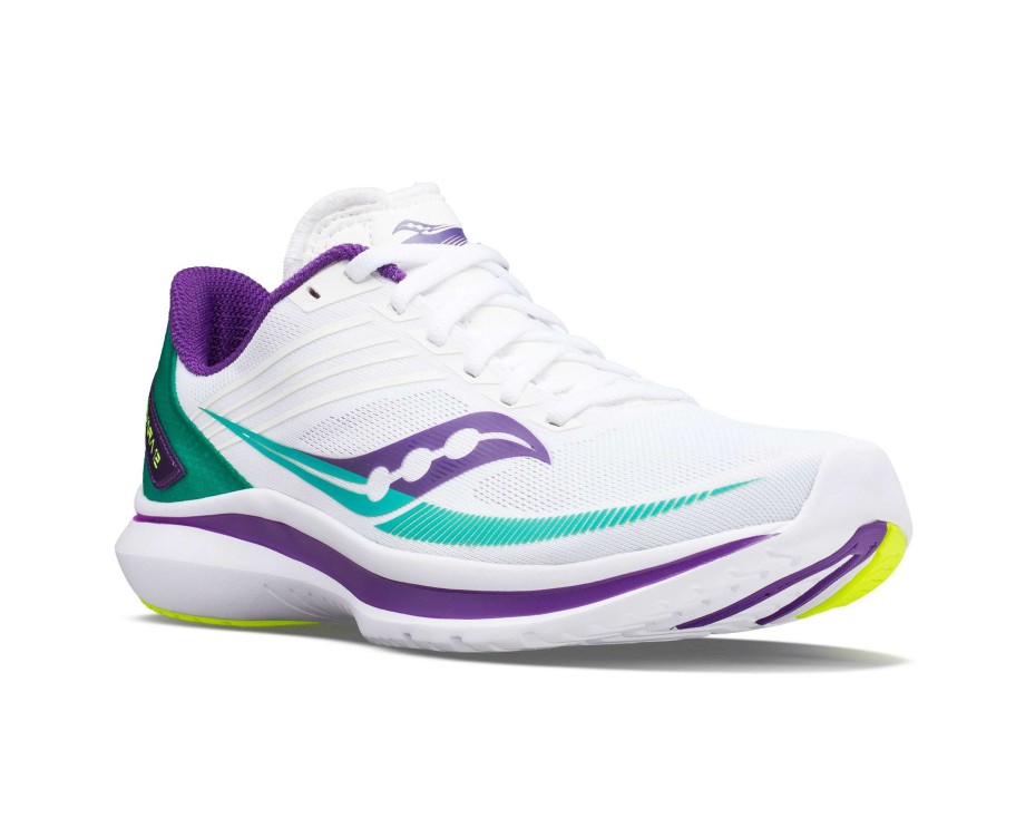 Saucony * | Saucony Women'S Kinvara 12 "Hot Streak" (116 White/Jade)