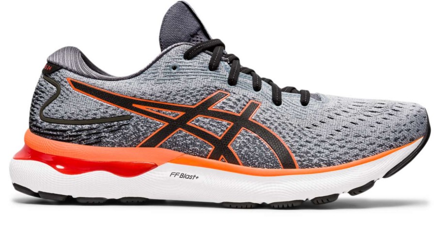 Asics * | Asics Men'S Gel-Nimbus 24 (020 Sheetrock/Shocking Orange)