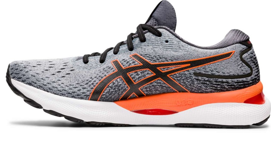 Asics * | Asics Men'S Gel-Nimbus 24 (020 Sheetrock/Shocking Orange)