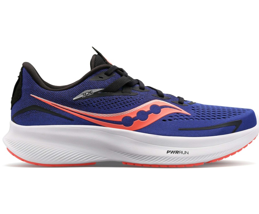 Saucony * | Saucony Men'S Ride 15 (16 Sapphire/Vizi Red)