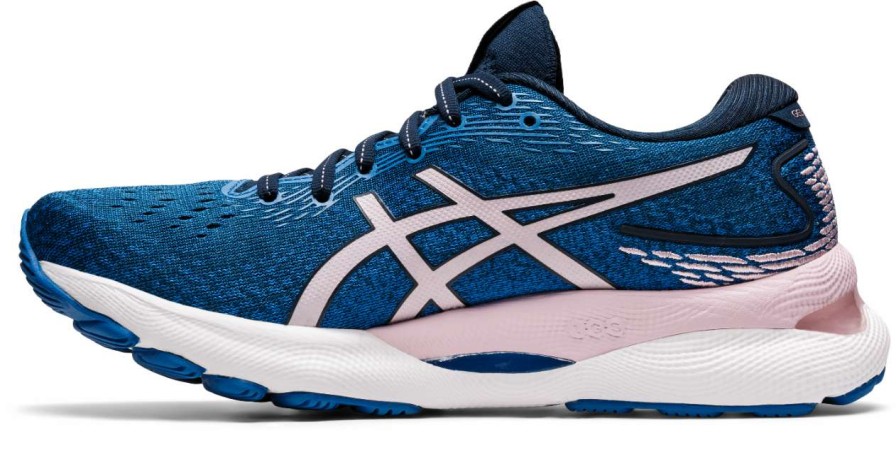 Asics * | Asics Women'S Gel-Nimbus 24 (400 French Blue/Barely Rose)