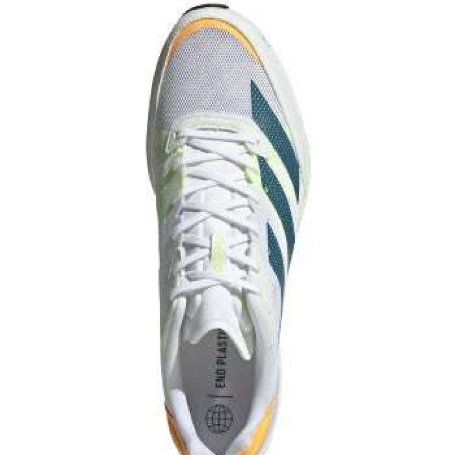 Adidas * | Adidas Men'S Adizero Adios 6 (Ftwr White/Real Teal/Flash Orange)