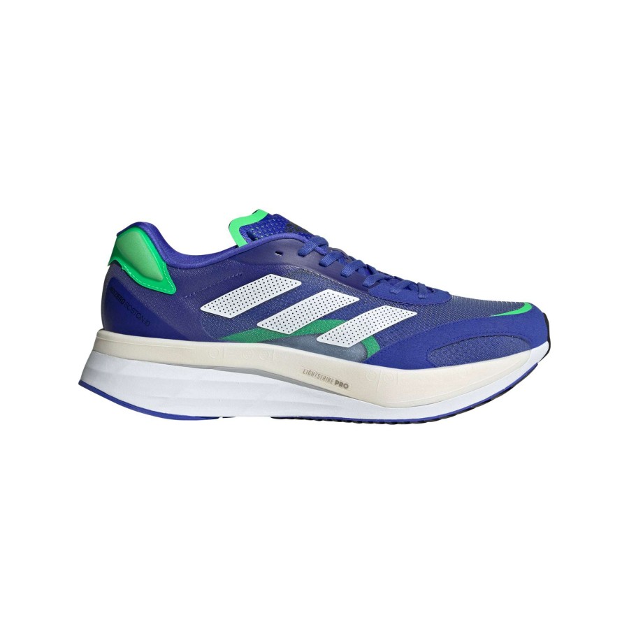 Adidas * | Adidas Men'S Adizero Boston 10 (Sonic Ink/Ftwr White/Screaming Green)