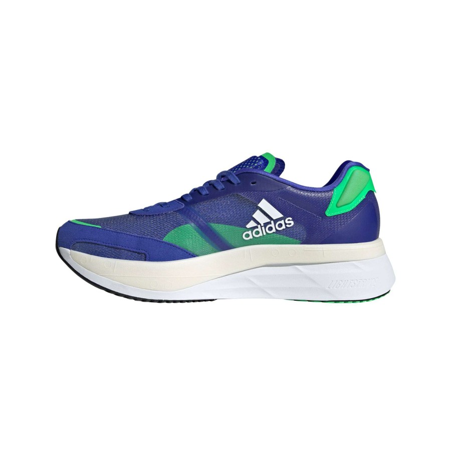 Adidas * | Adidas Men'S Adizero Boston 10 (Sonic Ink/Ftwr White/Screaming Green)