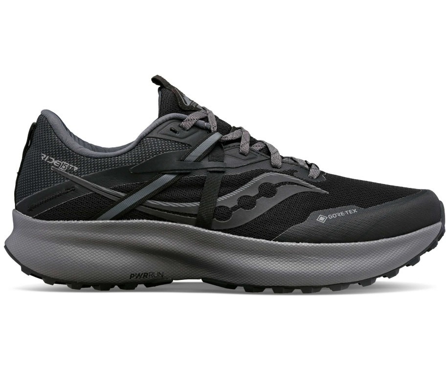 Saucony * | Saucony Men'S Ride 15 Tr Gtx (10 Black/Charcoal)