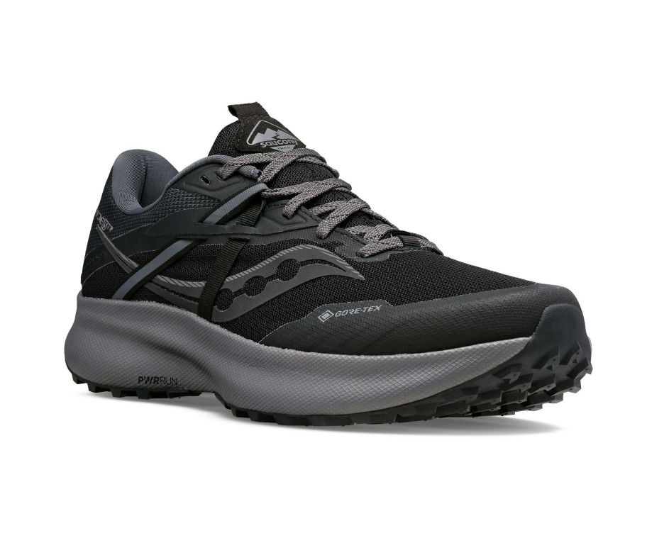 Saucony * | Saucony Men'S Ride 15 Tr Gtx (10 Black/Charcoal)