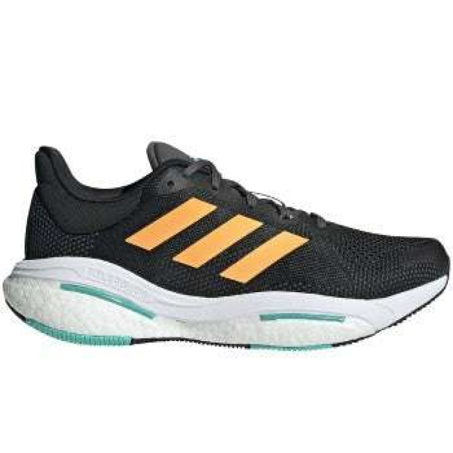 Adidas * | Adidas Men'S Solar Glide 5 (Core Black/Flash/Orange/Mint Rush)