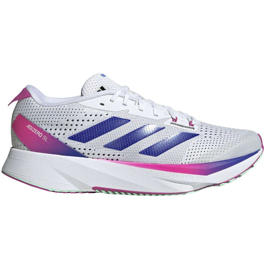 Adidas * | Adidas Men'S Adizero Sl (Footwear White/Lucid Blue/Lucid Fuchsia)