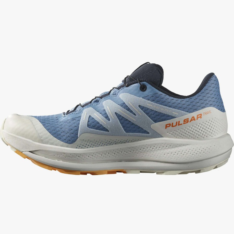 Salomon * | Salomon Women'S Pulsar Trail Gore-Tex (Riviera/Nimbus Cloud/Blazing Orange)