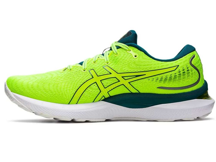 Asics * | Asics Men'S Gel-Cumulus 24 (750 Safety Yellow/Velvet Pine)