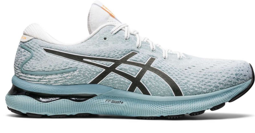 Asics * | Asics Men'S Gel-Nimbus 24 (404 Light Steel/White)