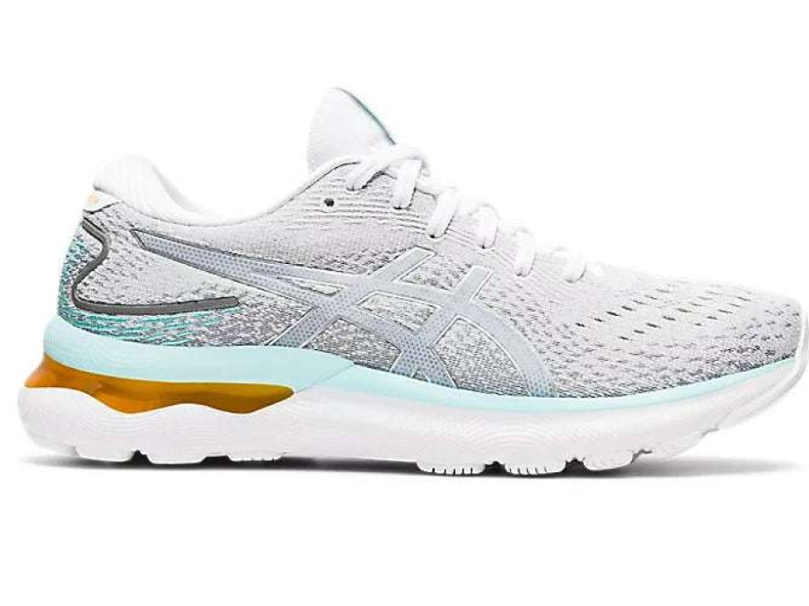 Asics * | Asics Women'S Gel-Nimbus 24 (100 White/Pure Silver)