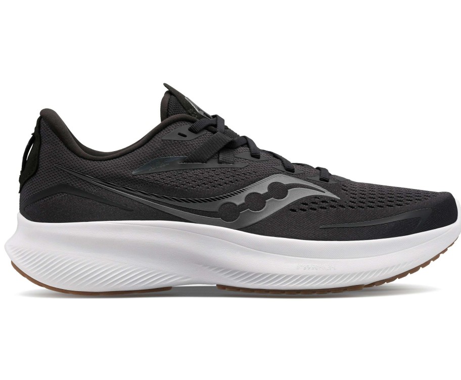 Saucony * | Saucony Men'S Ride 15 (12 Black/Gum)