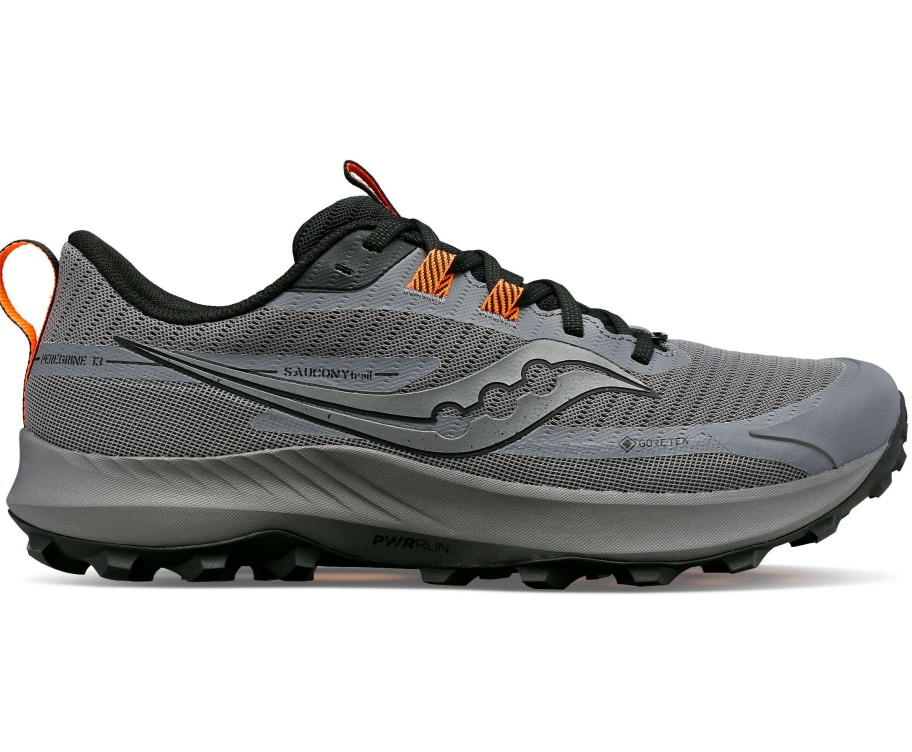 Saucony * | Saucony Men'S Peregrine 13 Gtx (05 Gravel/Black)