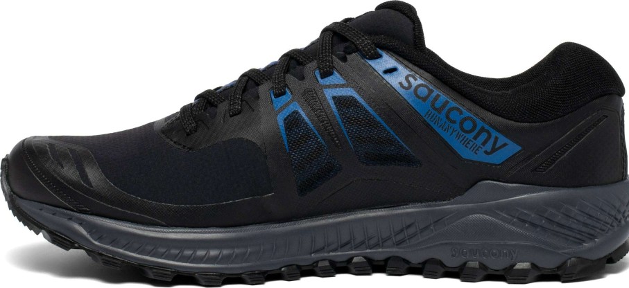 Saucony * | Saucony Men'S Peregrine Ice+ (2 Black/Blue)