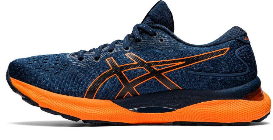 Asics * | Asics Men'S Gel-Nimbus 24 (402 French Blue/Shocking Orange)