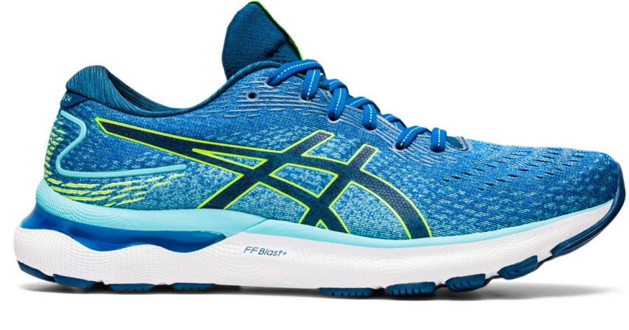 Asics * | Asics Men'S Gel-Nimbus 24 (400 Lake Drive/Hazard Green)