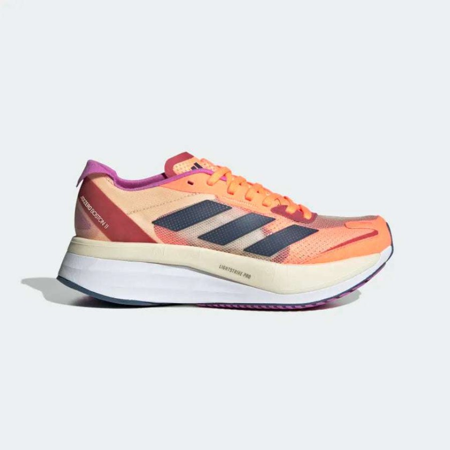 Adidas * | Adidas Women'S Adizero Boston 11 (Beam Orange/Wonder Steel/Bliss Orange)