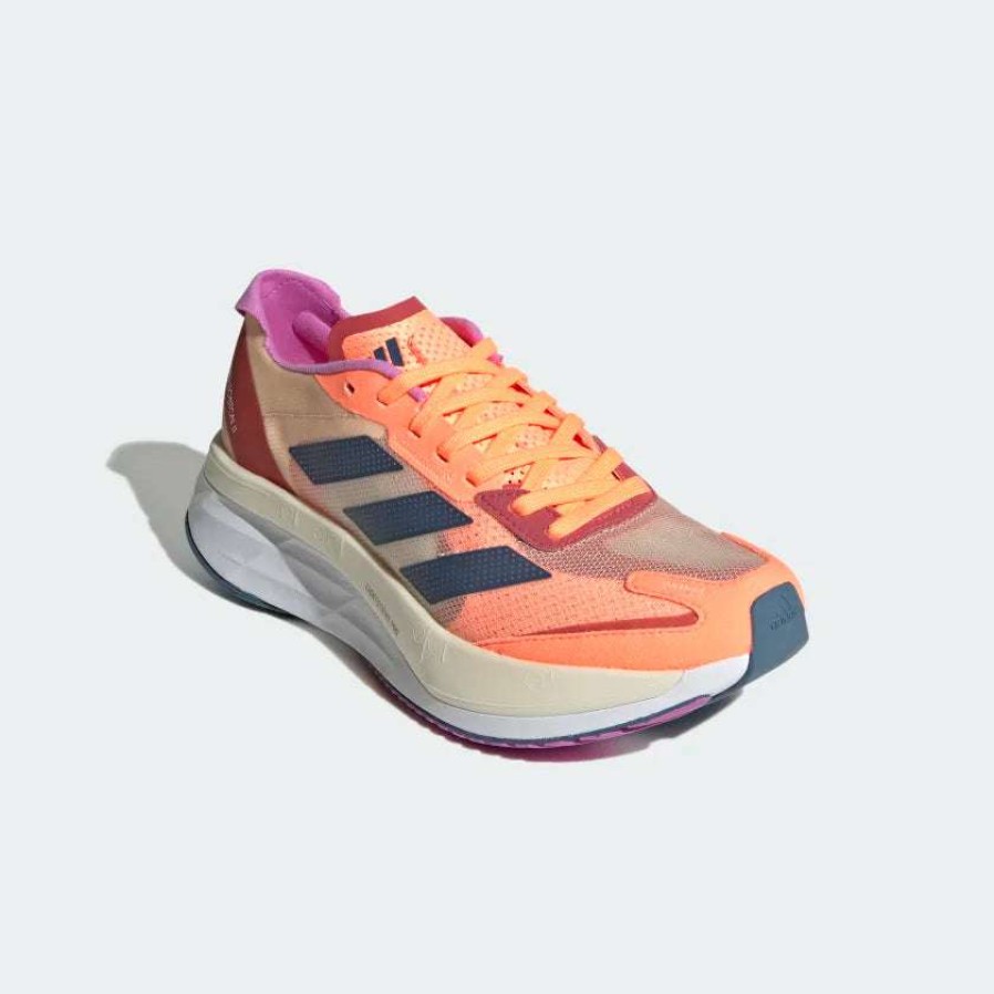 Adidas * | Adidas Women'S Adizero Boston 11 (Beam Orange/Wonder Steel/Bliss Orange)