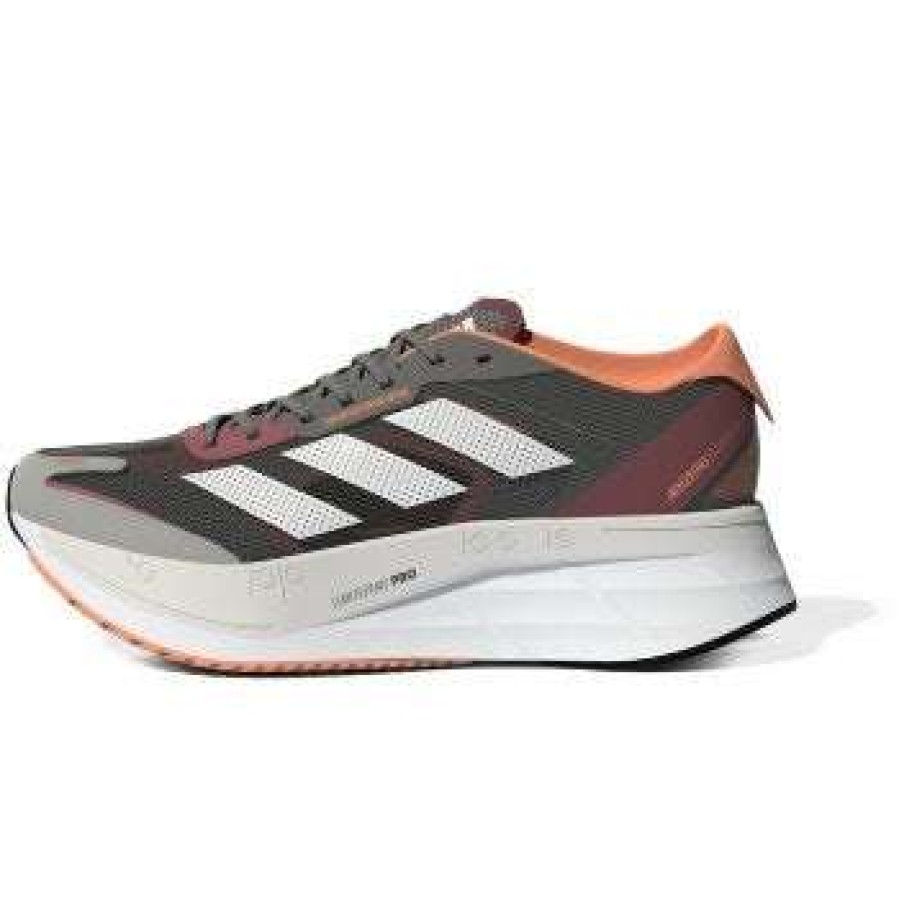 Adidas * | Adidas Women'S Adizero Boston 11 (Grey Four/Zero Metallic/Beam Orange)