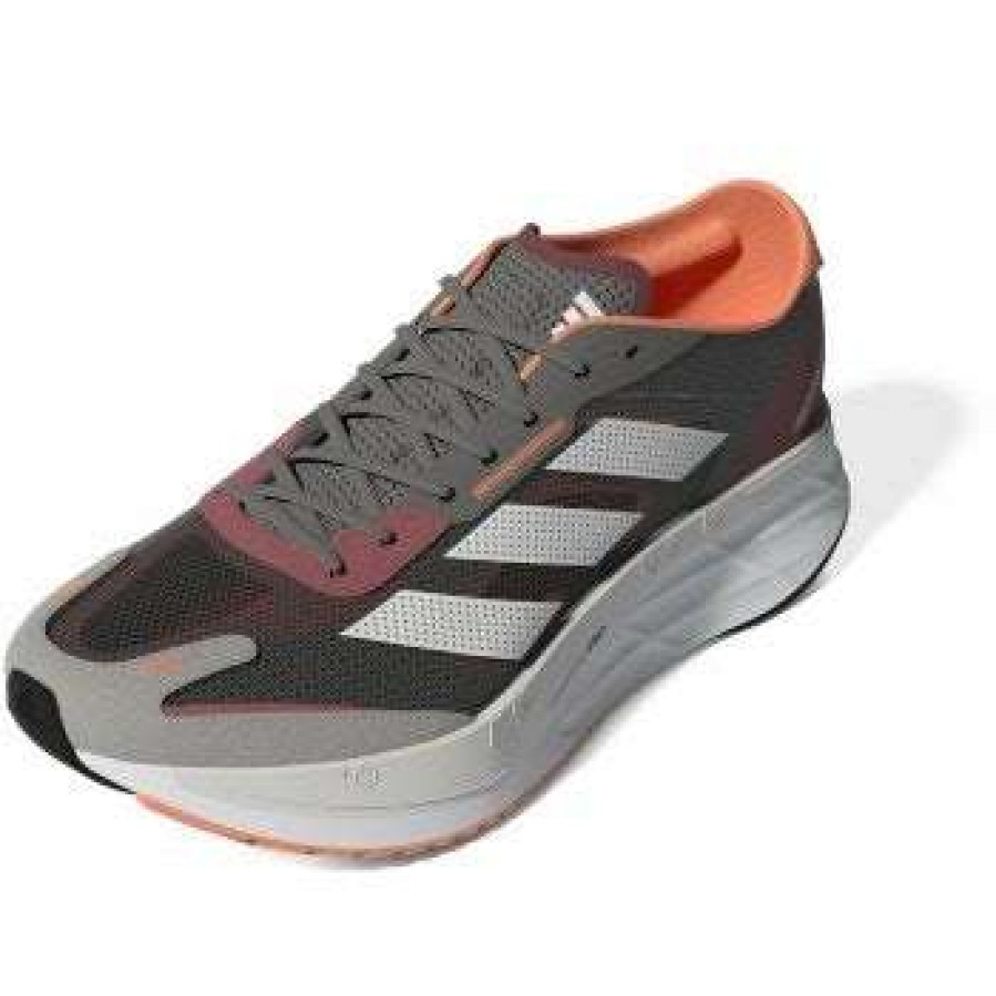 Adidas * | Adidas Women'S Adizero Boston 11 (Grey Four/Zero Metallic/Beam Orange)