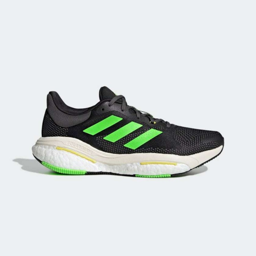 Adidas * | Adidas Men'S Solar Glide 5 (Core Black/Solar Green/Beam Yellow)