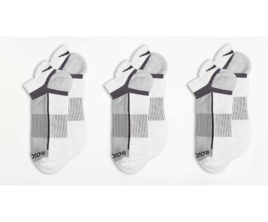 Saucony * | Saucony Inferno No Show Tab 3-Pack Socks (100 White)