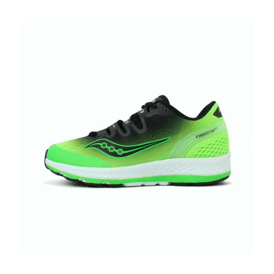 Saucony * | Saucony Kid'S Freedom Iso (Black/Green/Fade)