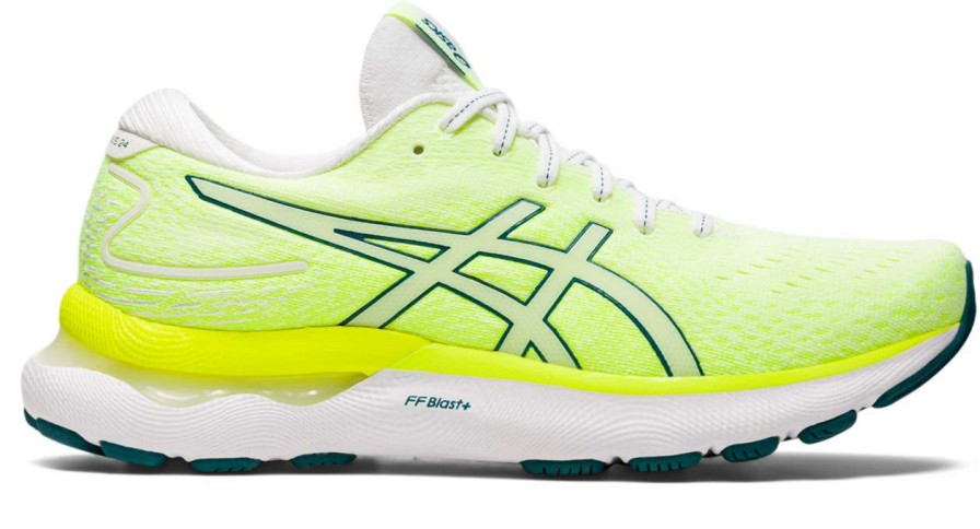 Asics * | Asics Women'S Gel-Nimbus 24 (102 White/Velvet Pine)