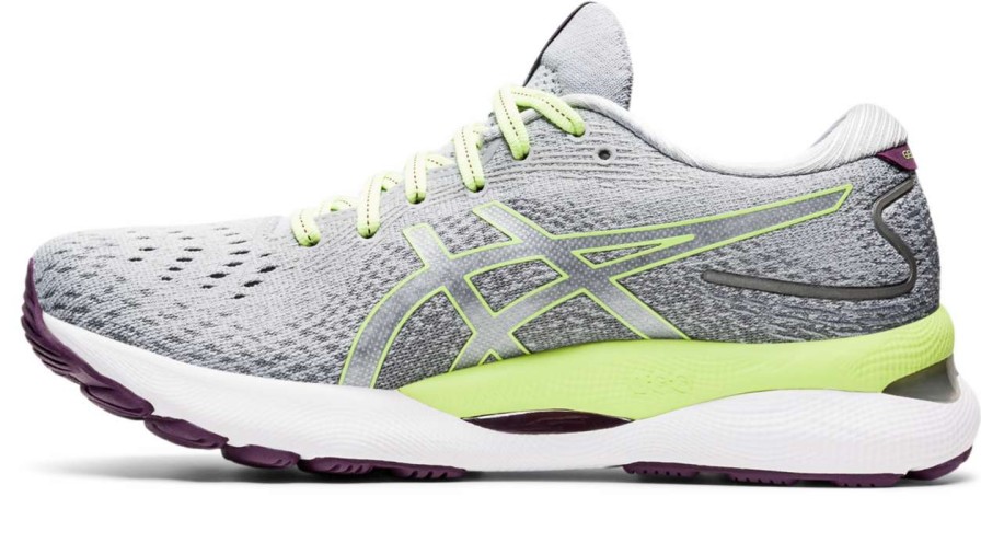 Asics * | Asics Women'S Gel-Nimbus 24 (020 Piedmont Grey/Lime Green)