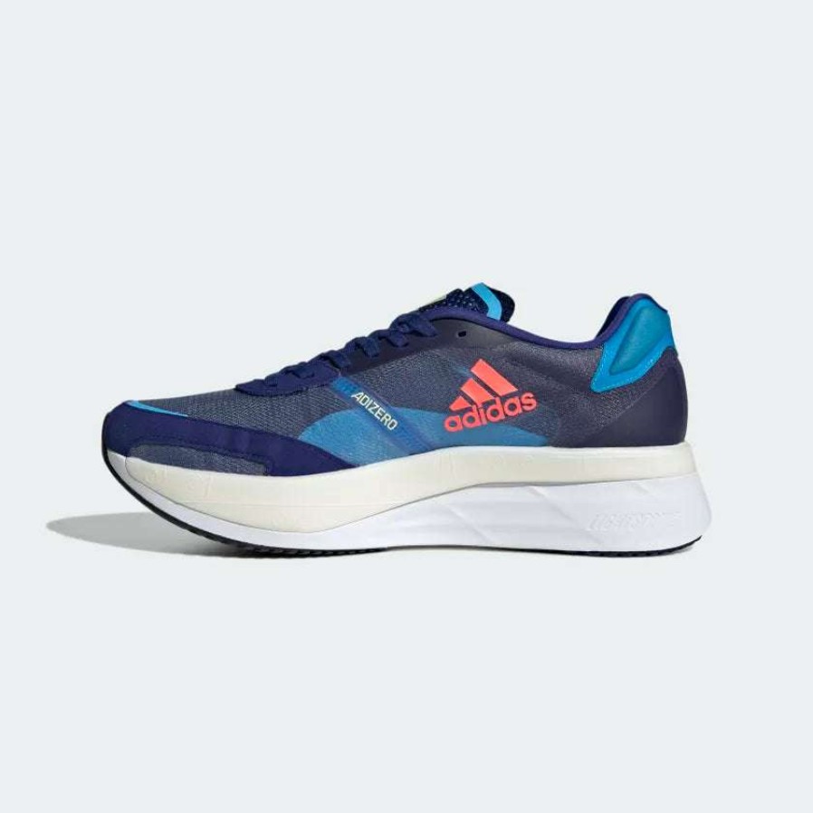 Adidas * | Adidas Men'S Adizero Boston 10 (Legacy Indigo / Turbo / Sky Rush)