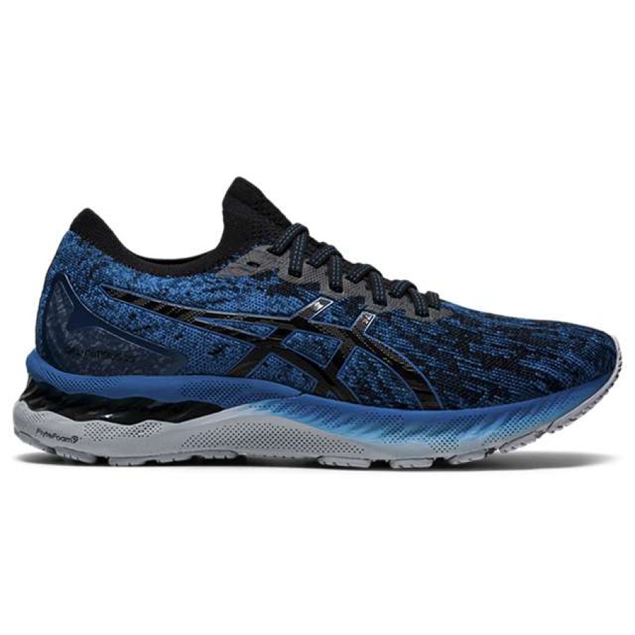 Asics * | Asics Men'S Gel-Nimbus 23 Knit (400 Reborn Blue/Black)